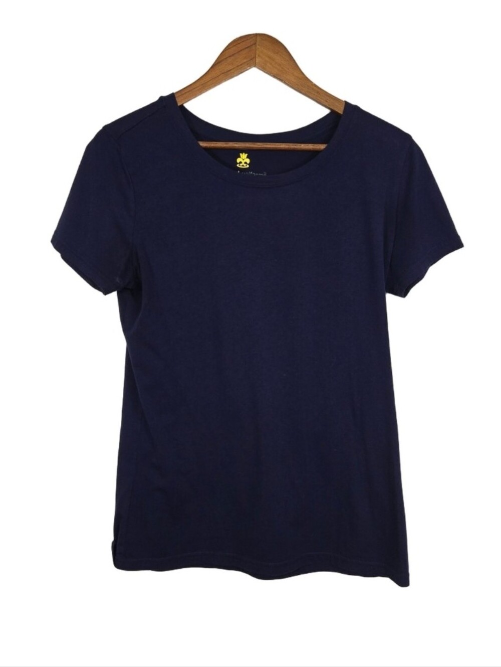 natural uniforms short sleeve navy tee